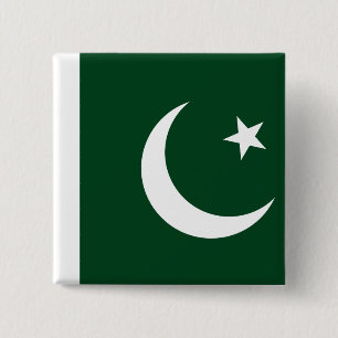 pakistanische Flagge Button