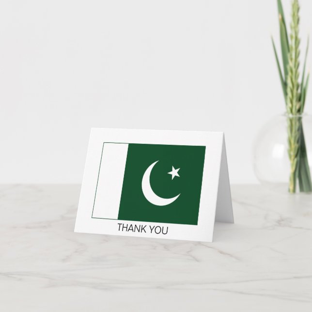 pakistanische Flagge Dankeskarte (Vorderseite)