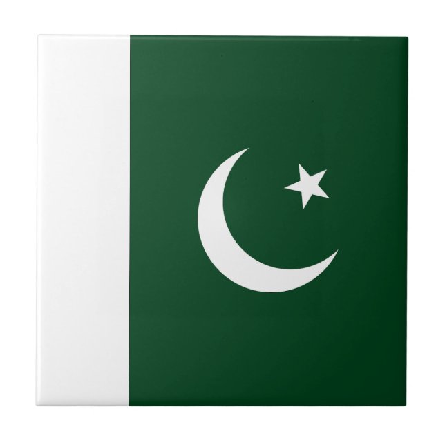 pakistanische Flagge Fliese (Vorderseite)