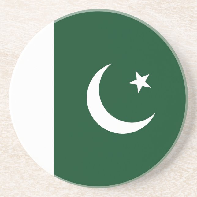 pakistanische Flagge Getränkeuntersetzer (Vorne)