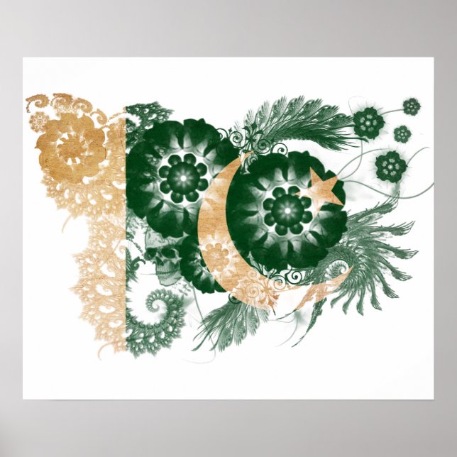 pakistanische Flagge Poster (Vorne)