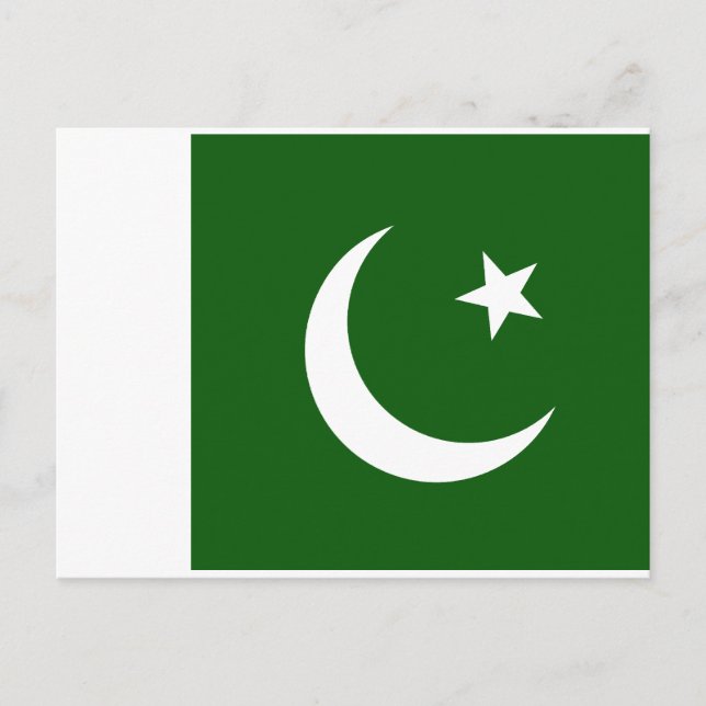 pakistanische Flagge Postkarte (Vorderseite)