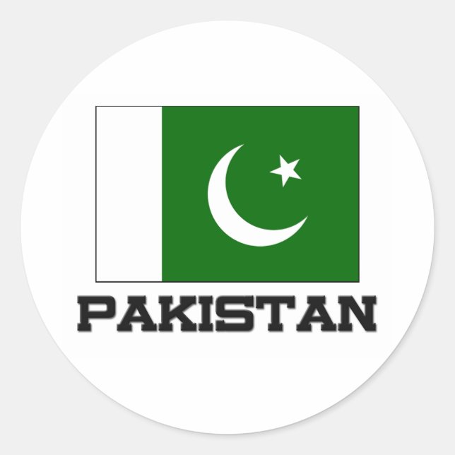 pakistanische Flagge Runder Aufkleber (Vorderseite)