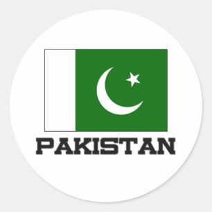pakistanische Flagge Runder Aufkleber
