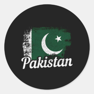 Pakistanische Flagge Runder Aufkleber