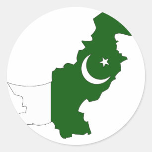 Pakistanische Flagge Runder Aufkleber
