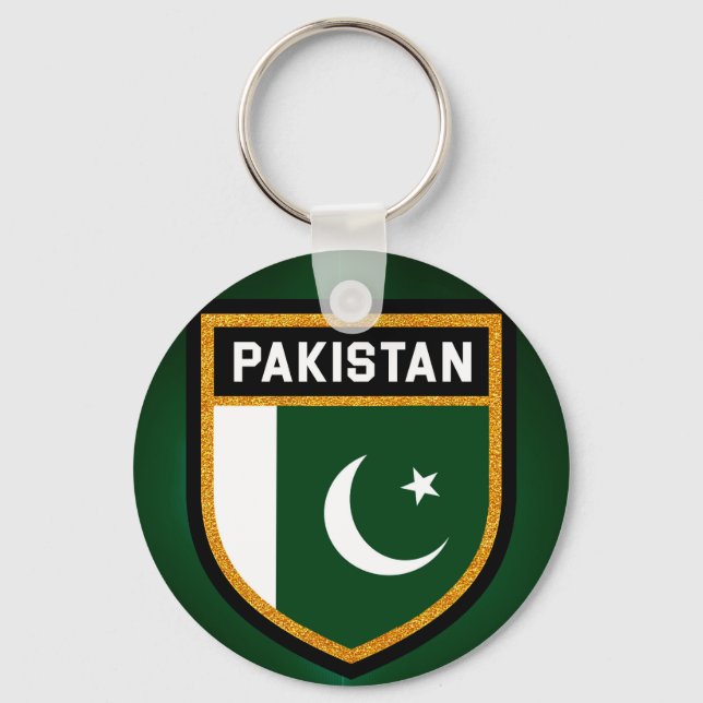 pakistanische Flagge Schlüsselanhänger (Vorderseite)