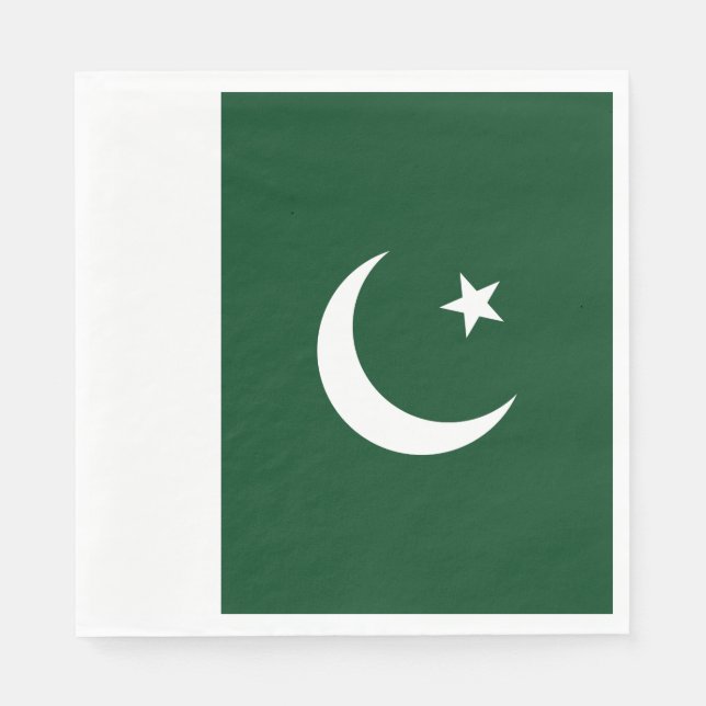 pakistanische Flagge Serviette (Vorderseite)