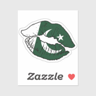 pakistanische Lipstick-Liebe Aufkleber