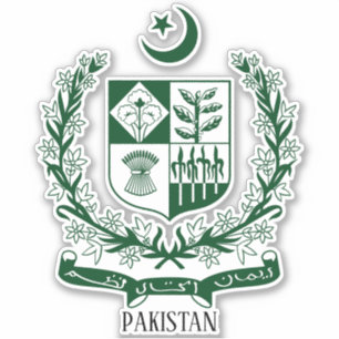 Pakistanische Wappenküste Patriotisch Aufkleber