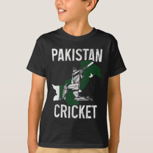 Pakistanischer Cricket-Spieler Pakistanische Flagg T-Shirt