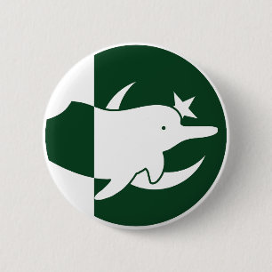 Pakistanischer Delphin Pakistanisches Nationales T Button