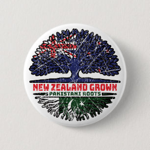 Pakistanischer Neuseeländer Neuseeländischer Baum Button