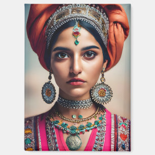 Pakistanisches Mädchen in traditionellem Kleid Magnet