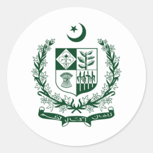 pakistanisches Staat-Emblem, Pakistan Runder Aufkleber