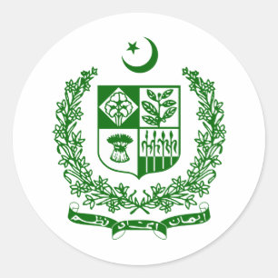 pakistanisches Wappen Runder Aufkleber