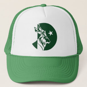 Pakistans nationale Flagge Markhor Pakistani Truckerkappe