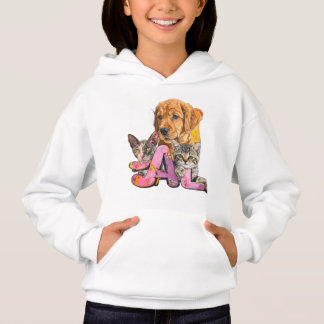 Pal Dog and Cats Plus Personalize Name  Hoodie
