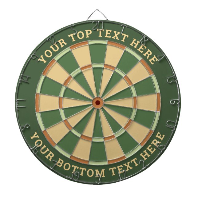 Pal Green und Beige Dartboard mit benutzerdefinier Dartscheibe (vorne)