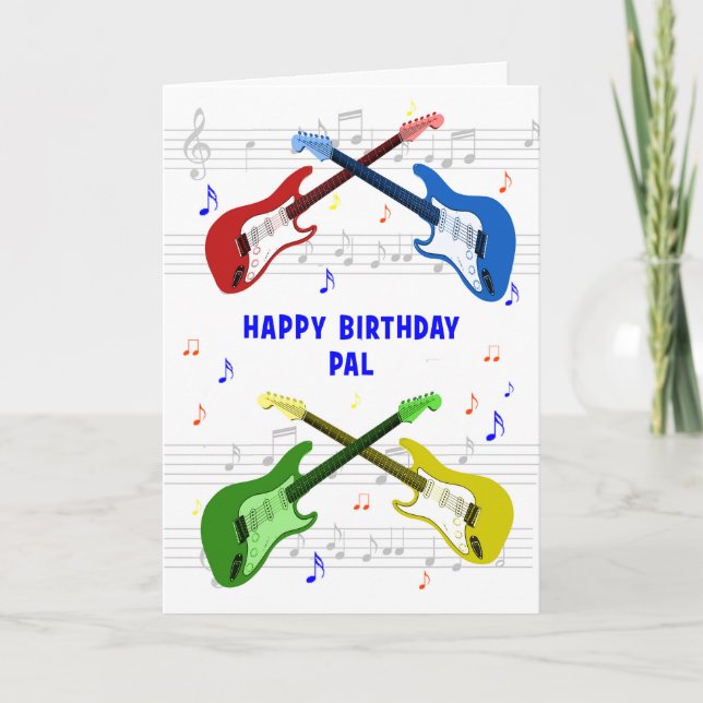Pal Guitares Carte Anniversaire (Devant)