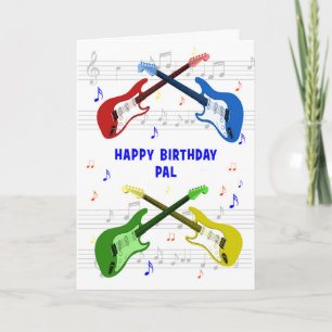 Pal Guitares Carte Anniversaire
