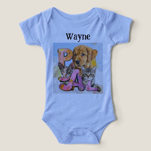 Pal Hund und Katzen plus personalisierter Name  (Design Vorderseite)