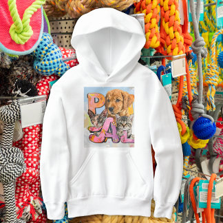 Pal Hund und Katzen plus personalisierter Name Hoodie