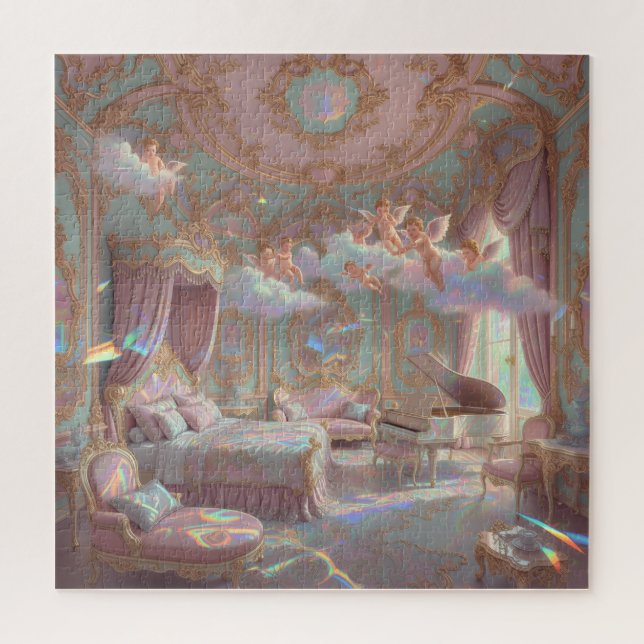 Palace Dreamscape Psychedelic Rococo Revival Mural (Vertikal)