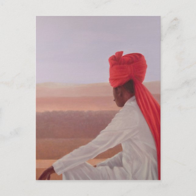 Palace Guard Jaipur Postkarte (Vorderseite)