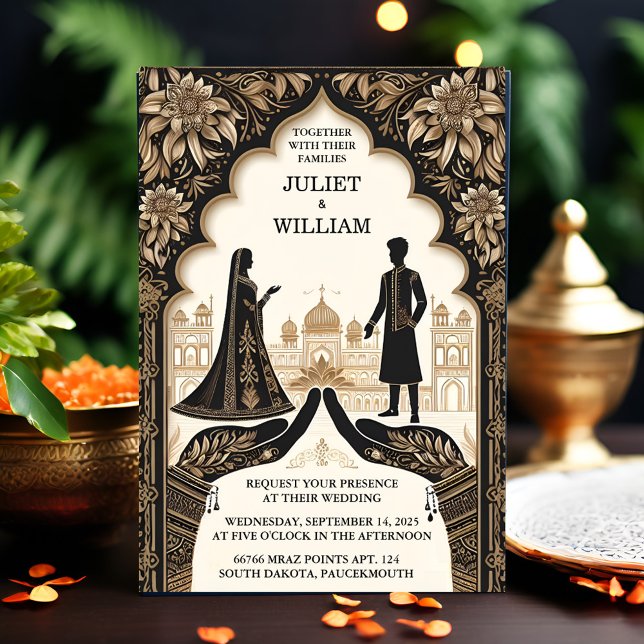Palace Hindi Henna Mehndi Indian Style Wedding Einladung (Von Creator hochgeladen)