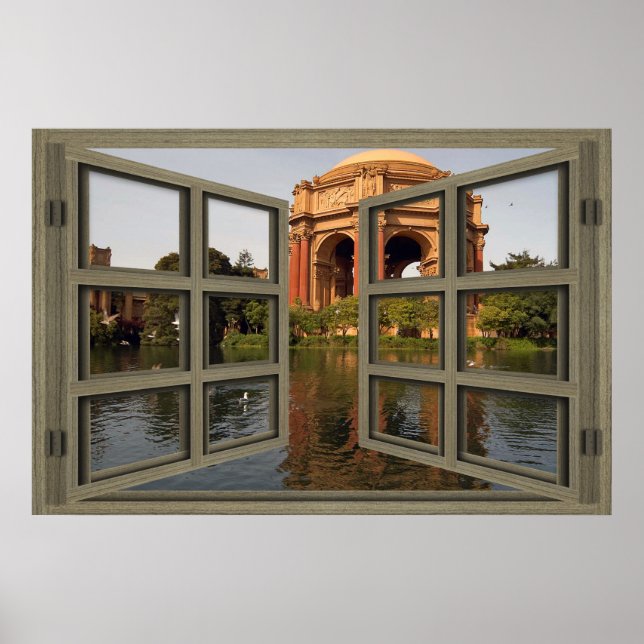 Palace Of Fine Arts Through An Open Window Poster (Vorne)