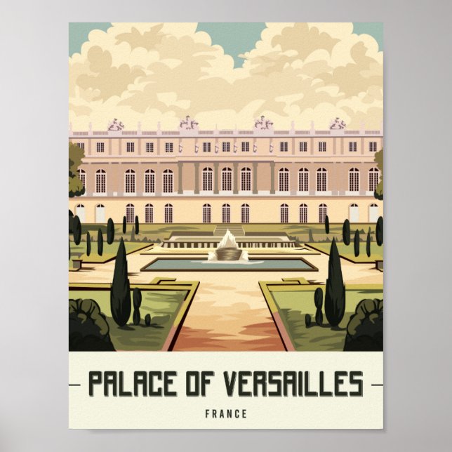 Palace Versailles Paris Frankreich Reisemarkt Poster (Vorne)