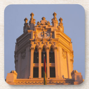 Palacio de Communicaciones, tower detail, sunset Getränkeuntersetzer
