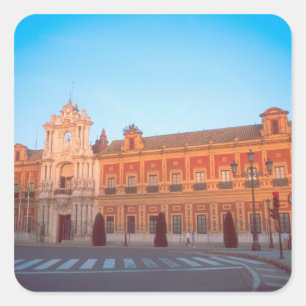 Palacio de Telmo in Sevilla, Spanien Sitz der Quadratischer Aufkleber