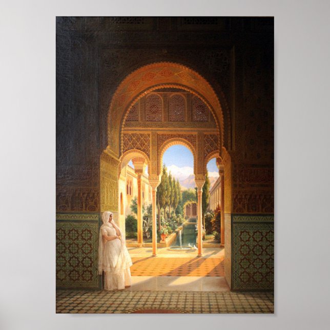 Palacio del Generalife und Patio de la Acequia Poster (Vorne)