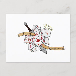 Paladin Dice Design Feiertagspostkarte