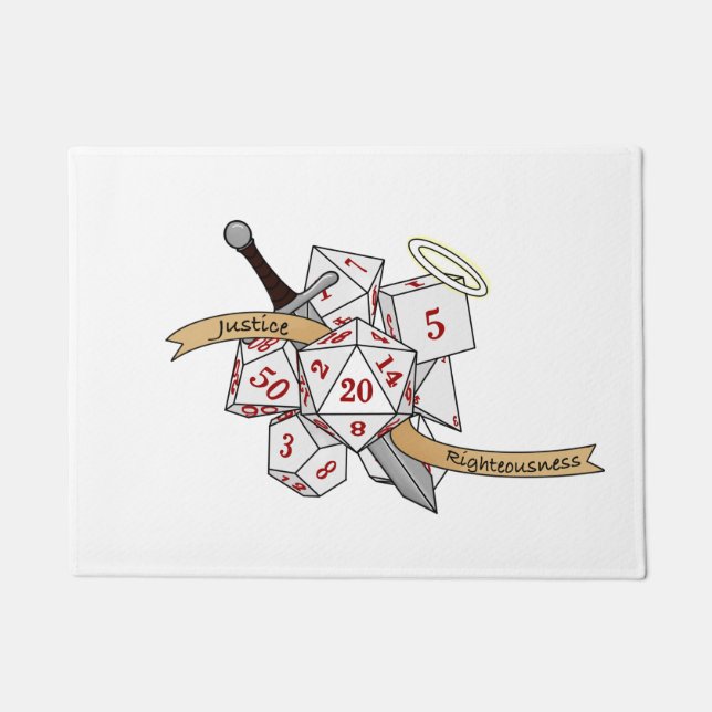 Paladin Dice Design Fußmatte (Vorderseite)