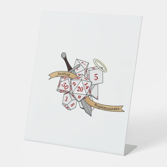 Paladin Dice Design Sockelschild (Vorderseite)