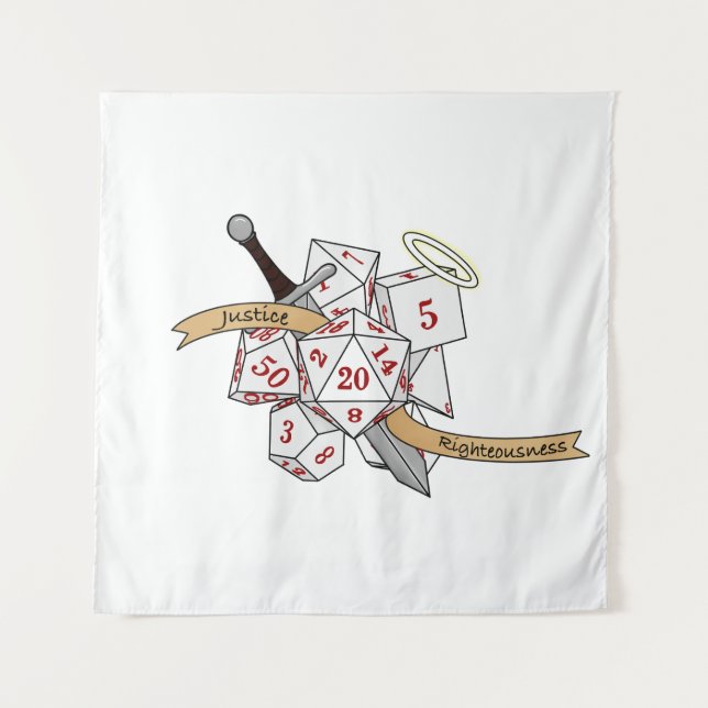 Paladin Dice Design Wandteppich (Vorderseite)