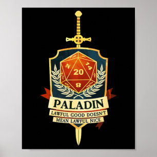 Paladin-Fantasy-Rollenspiel-Trpg-Spieler Cl Poster