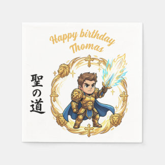 Paladin Heiliger Ritter RPG Anime Chibi Spieler Ge Serviette