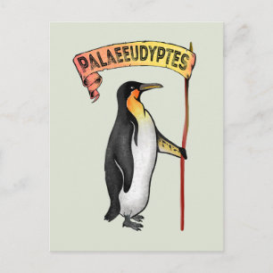 Paläeudyptes Extinct Pinguin Postkarte