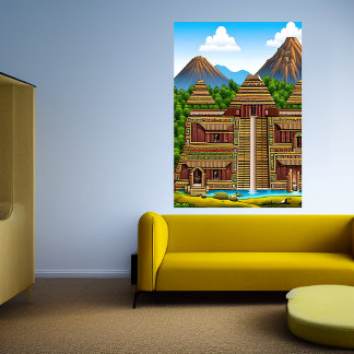 palais aztèque | AI Art Poster