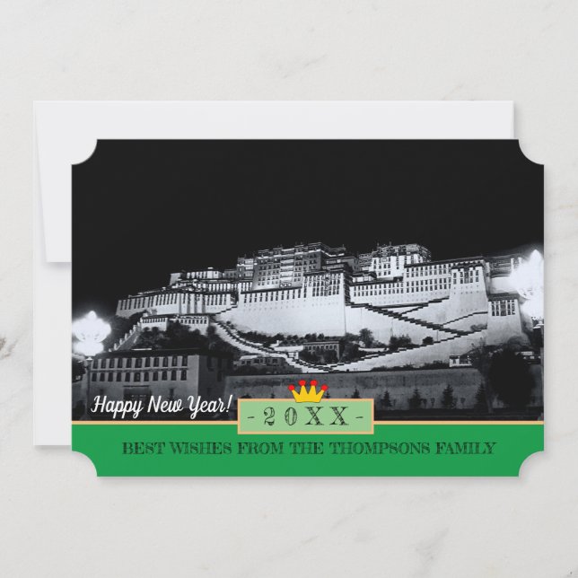Palais de Potala et Bonne Année ! Carte /Tibet Lha (Devant)