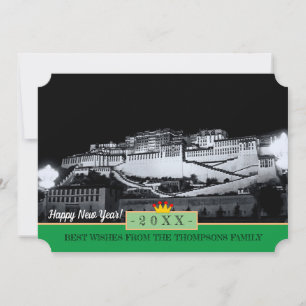 Palais de Potala et Bonne Année ! Carte /Tibet Lha
