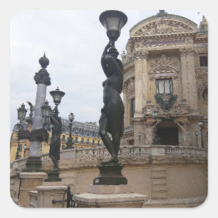 Palais Garnier. Paris. Frankreich. Quadratischer Aufkleber