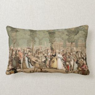 Palais Royal-französische Aristokrat-Garten 1700s Lendenkissen