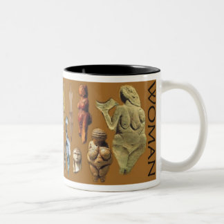 Paläolithische Frau Zweifarbige Tasse