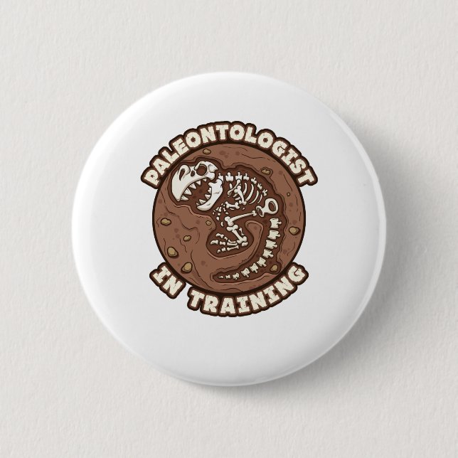 Paläontologe für Paläontologie Button (Vorderseite)