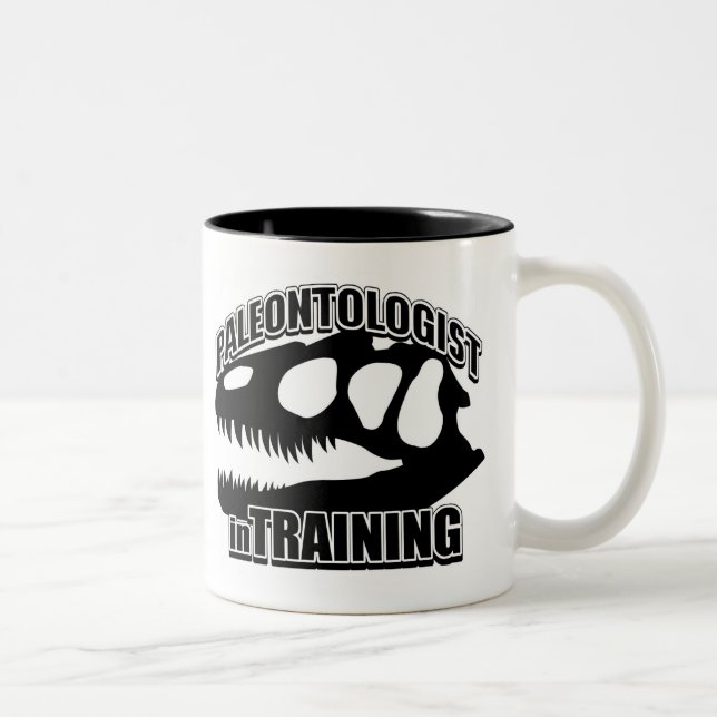 PALÄONTOLOGE im Training Zweifarbige Tasse (Rechts)